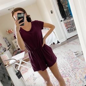 Maroon/burgundy romper
